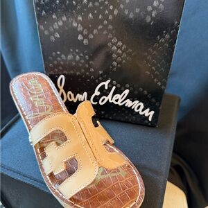 Sam Edelman Regis Almond Patent Wedge Sandal. BNIB. Size 7 1/2.